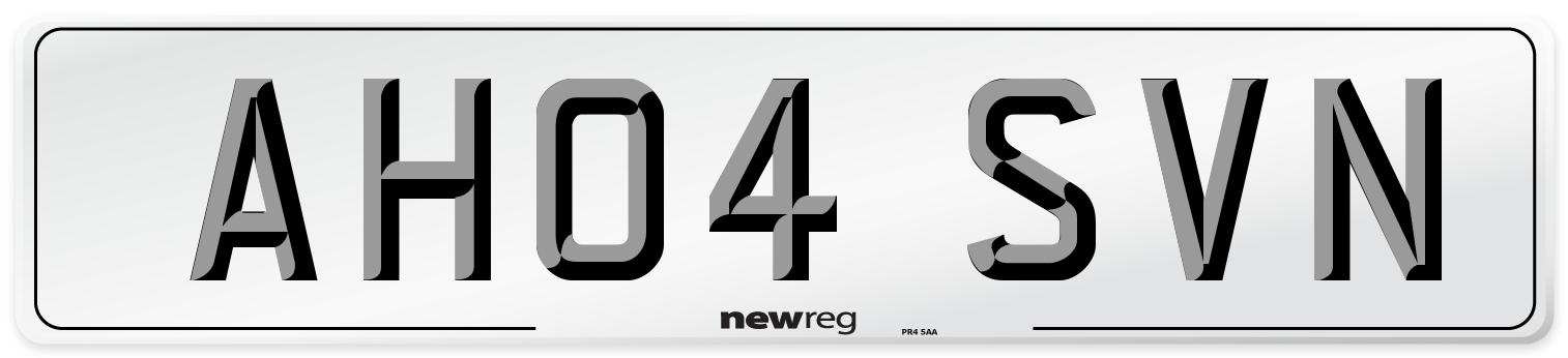 AH04 SVN Number Plate from New Reg